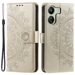 SKALO Xiaomi Redmi 13C 4G Mandala lompakkokotelo - Kulta