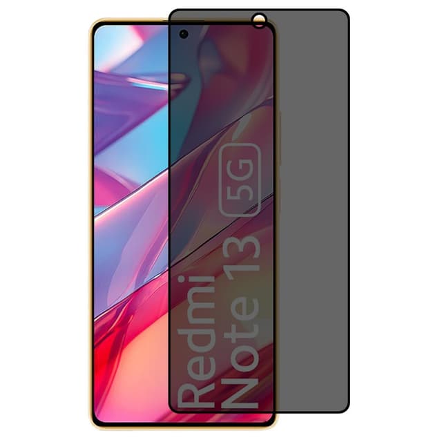SKALO Xiaomi Redmi Note 13 5G Yksityisyydensuojaus Näytönsuoja karkaistu lasi - Musta