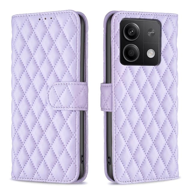 SKALO Xiaomi Redmi Note 13 4G BINFEN COLOR Quiltat Plånbok - Lila