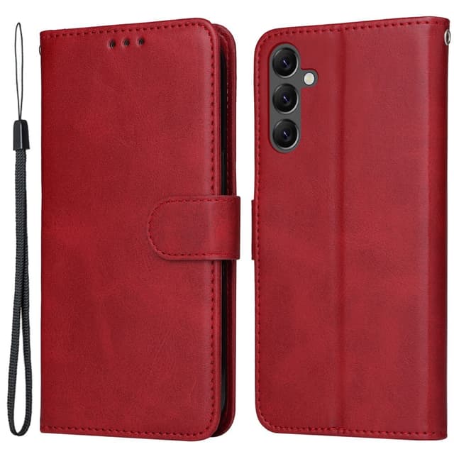 SKALO Samsung A25 5G PU-Läder Plånboksfodral - Röd