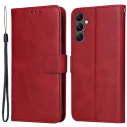 SKALO Samsung A25 5G PU-læder Pungetui - Rød