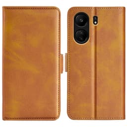 SKALO Xiaomi Redmi 13C 4G Premium Wallet Flip Cover - Lys brun