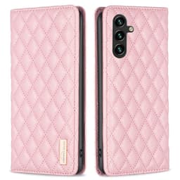 SKALO Samsung A15 4G BINFEN COLOR Iso Tikattu Lompakkokotelo - Pinkki