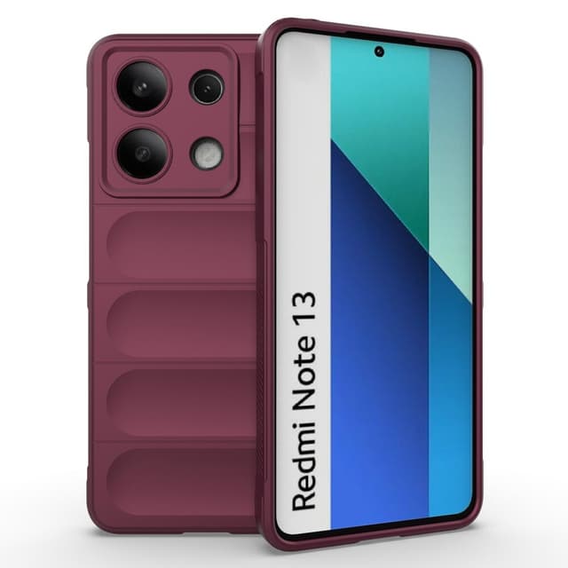 SKALO Xiaomi Redmi Note 13 4G Rugged Bumpers TPU-Skal - Vinröd