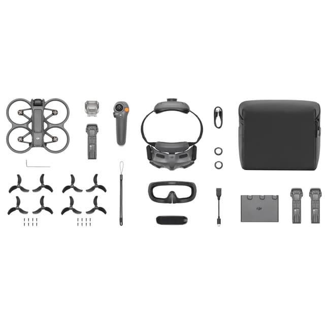 DJI Avata 2 drönarkit (grått, 3 batterier)