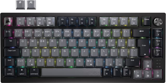 Corsair K65 Plus gaming-tastatur (sort, grå)