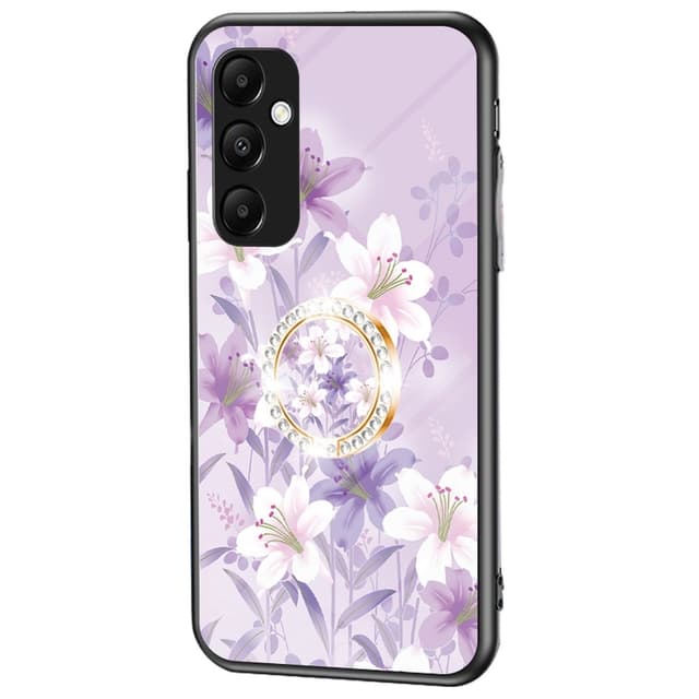 Til Samsung Galaxy A35 Hærdet Glas Etui Ring Kickstand Telefon Cover - Magnolia