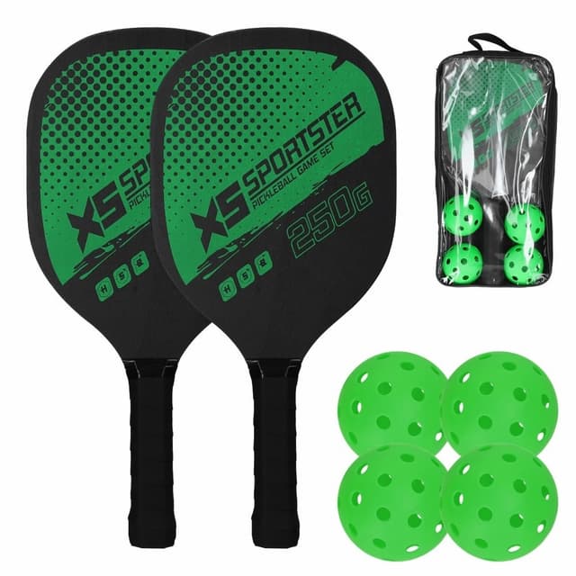 Pickle Ball Racket Set Paddle Kit 2 racketar 4 Pickle Bollar