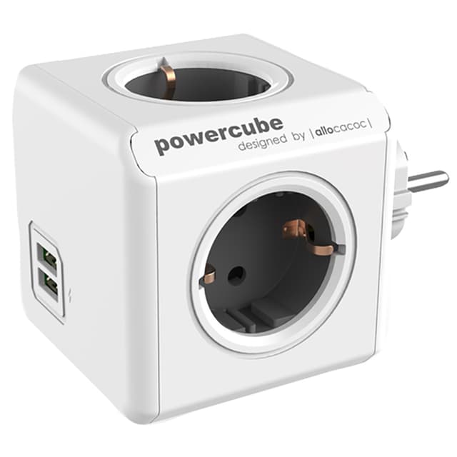 PowerCube Original USB & grenuttag (grå)