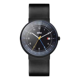 Braun classic gmt dubbeltid klocka med läderrem