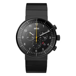 Braun prestige chronograph klokke med rustfritt stål