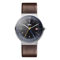 Braun classic gmt dual time rannekello kanssa nahkahihna