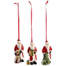 Villeroy & boch nostalgic ornaments ornaments santas, set 3pcs 9cm