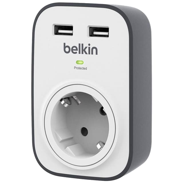 Belkin SurgeCube strömskydd med 2 x USB laddning