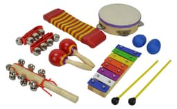 Percussion set for children w. 7 items