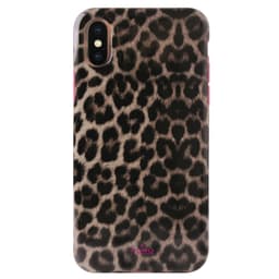 Puro iPhone X ja Xs suojakuori (pinkki/leopardi)