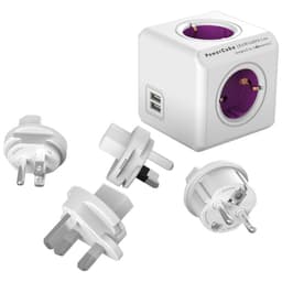 PowerCube ReWirable stikkontakt med USB-porter (reisesett) 1810DERU4P