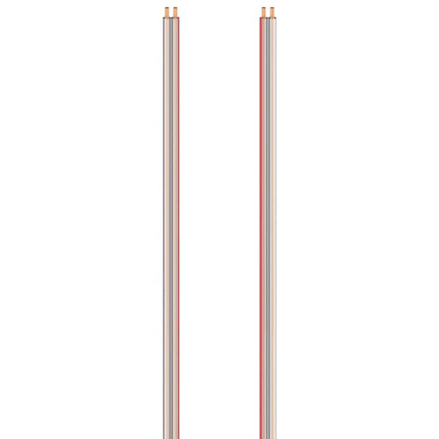 Hama høyttalerkabel 2 stk. 0,75 mm²  (10 m/transparent)