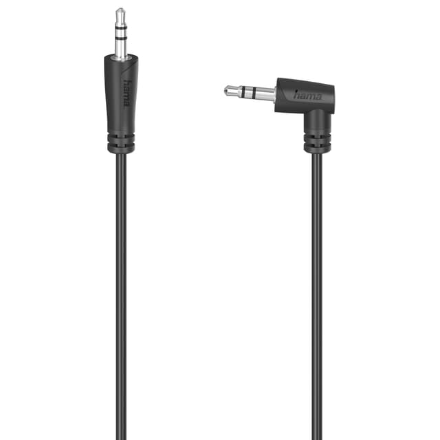 Hama lydkabel 3,5 mm jackplugg 90° - 3,5 mm jack (sort)