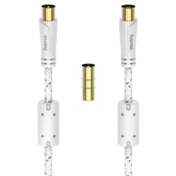 Hama antennkabel 120 dB (vit/5 m)