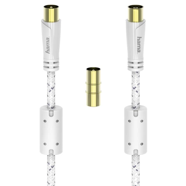 Hama antennekabel 120 dB (hvit/5 m)