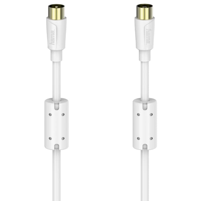 Hama koaksial flexislim antennekabel 90 dB (5 m/hvit)