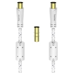 Hama antenn 120 dB kabel (vit/1,5 m)