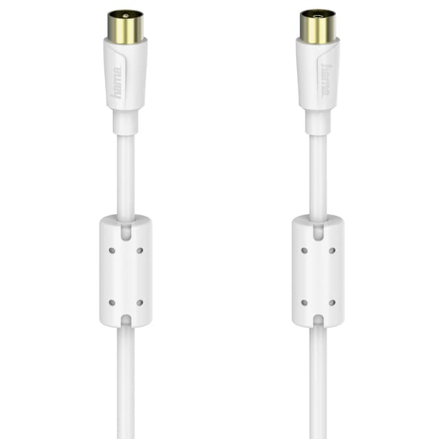 Hama koaksial flexislim antennekabel 90 dB (3 m/hvit)