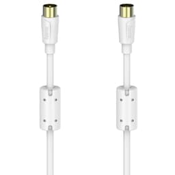 Hama Flexislim koaksialt antennekabel 90 dB (3 m/hvid]