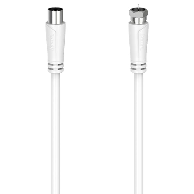 Hama 90 dB kabeladapter antenne (hvit/5m)