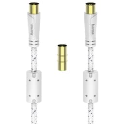 Hama antennekabel 120 dB (hvit/10 m)