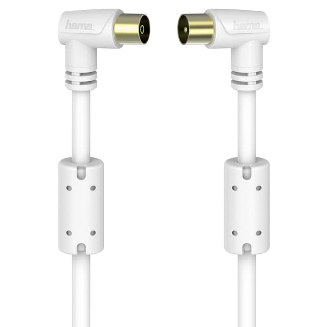 Hama antenn koaxialkabel 90°, 95 dB (5 m/vit)