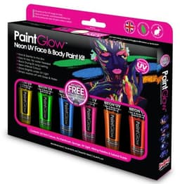 Neon uv ansigts- og kropsmaling sæt