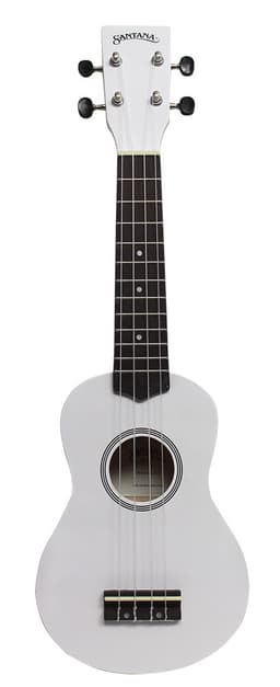 Santana sopran ukulele white, high gloss, incl. Bag