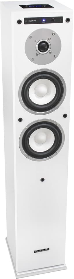 Active center column speaker w. Usb, sd-card & bluetooth - 120w white