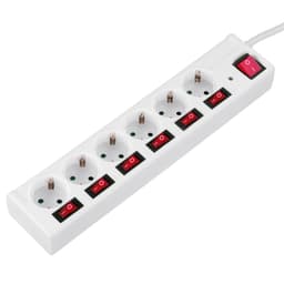 Hama  6-vägs förgreningskontakt (vit)