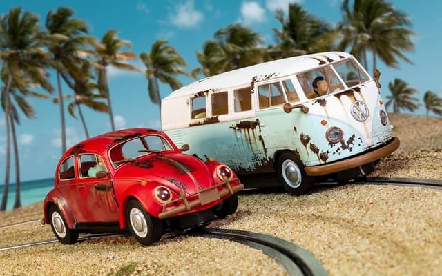 Scalextric Rusty Legends rider VW Beetle / T1b - Elgiganten