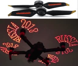 Programmable led propellers for dji mavic pro