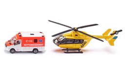 SIKU räddningstjänst med helikopter och bil