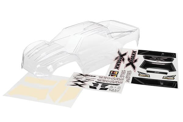 TRX-7711 Body Traxxas X-Maxx clear with decals