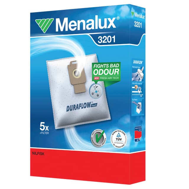 Menalux dammsugarpåsar 3201 för Nilfisk (5 st)
