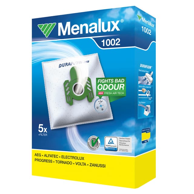 Menalux dammsugarpåsar 1002 för AEG/Electrolux/Hyundai etc. (5 st)