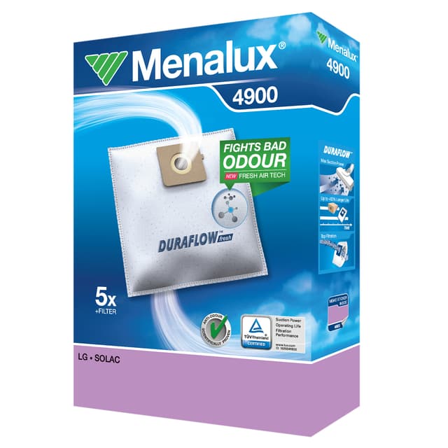 Menalux 4900 dammsugarpåsar (5 st)