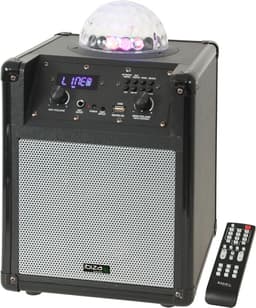Ibiza portable speaker with discoball, silver