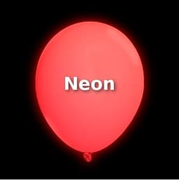 Neon røde uv balloner 100 stk.