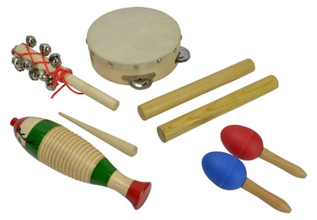 Percussion set for children w. 5 items