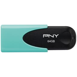 PNY Attache 4 USB 2.0 USB-stik 64 GB (sort/aqua)