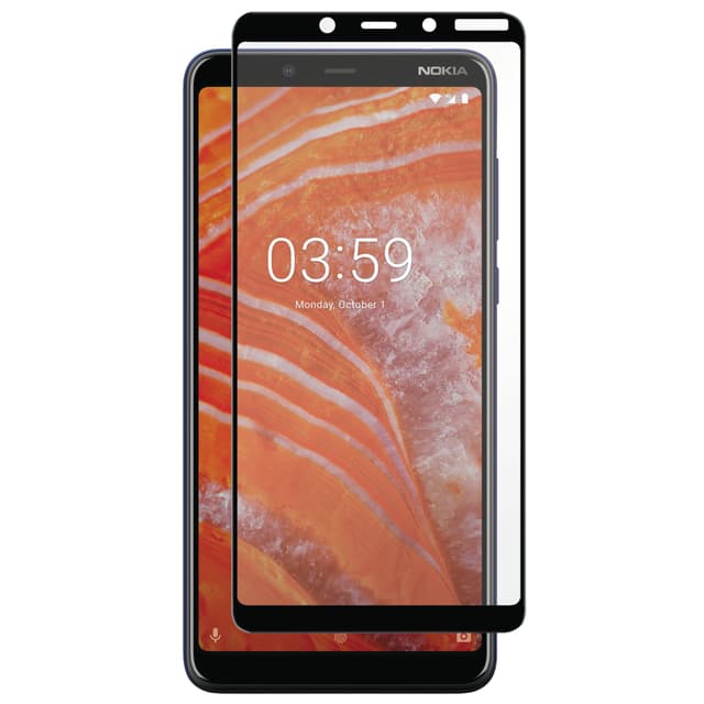 Panzer Full-Fit Nokia 3.1 Plus skärmskydd (svart)
