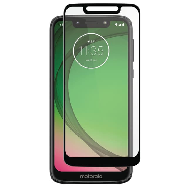 Panzer Full-Fit Motorola Moto G7 Play skärmskydd (svart)