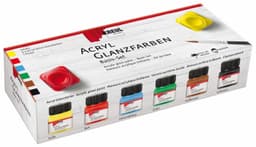 Glansfärger i akrylfärg 6 x 20 ml